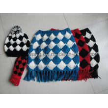 Wholesale Lady Winter Warm Knitted Acrylic Set